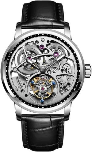 Casual Mens Watch 1931 Haofa Luxury Tourbillon Watch for massif captive dimly tension Men 72H Power Reserve Skeleton Automatic Mechanical Watch Sapphire Stainless Steel Luminous Waterproof Business 