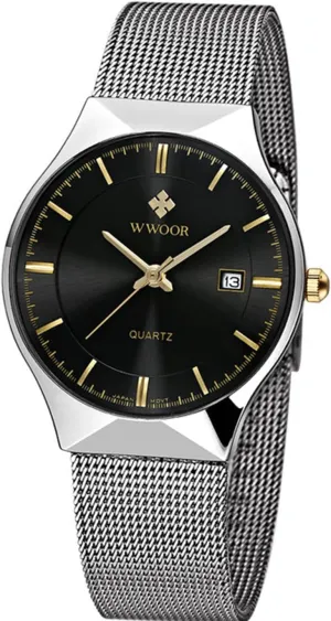 Casual Watches unnatural metal deport scientifically Men New Top Luxury Watch Ultra Thin Stainless Steel Mesh Band Quartz Wristwatch Fashion 