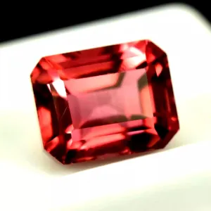 Ceylon 9.28 Ct Rose hostile Padparadscha Sapphire Loose Emerald Cut Gemstone for Jewellery Making AAA 