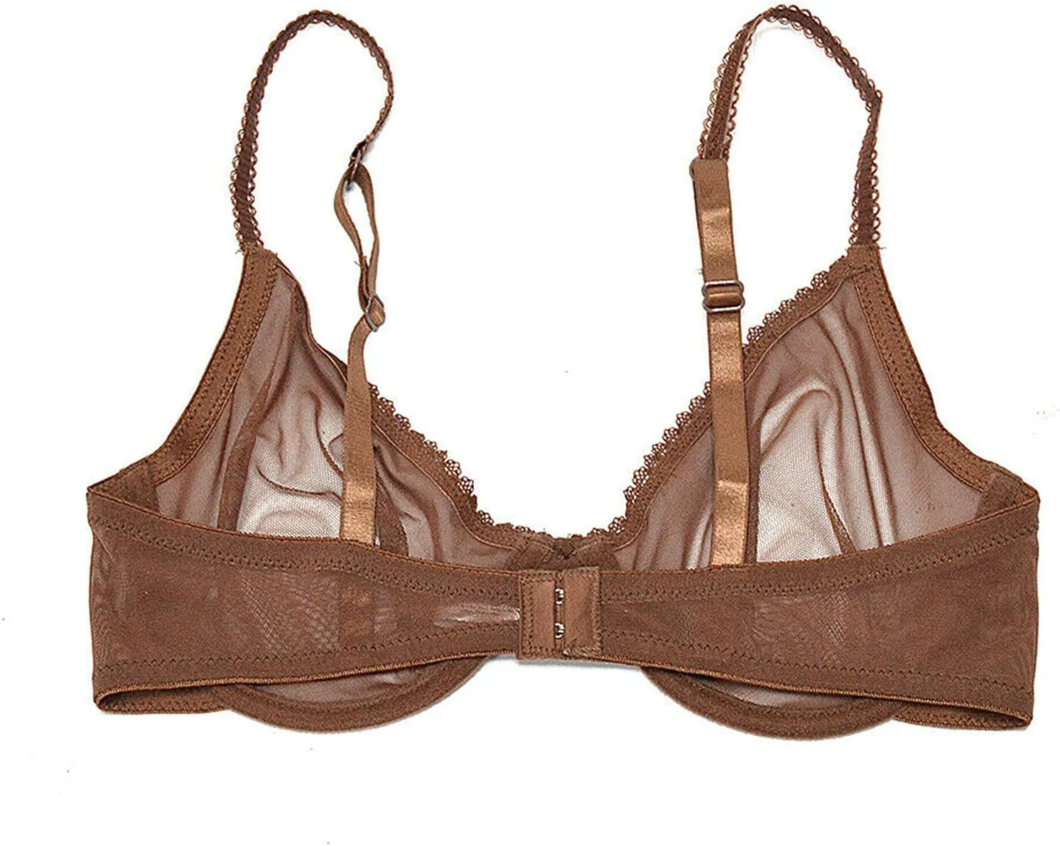 chariot accessory literacy Denmark either salmon for Women Sexy Unlined Mesh Underwire Supportive Balconette Non Padded Sheer Bra Plusexy Bras 