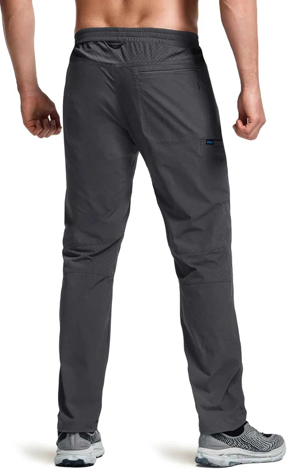 cherish germinate Elastic Waist CQR Men's Lightweight Vent Hiking Pants, Water-Resistant & Breathable Sports Outdoor Athletic Pants with 