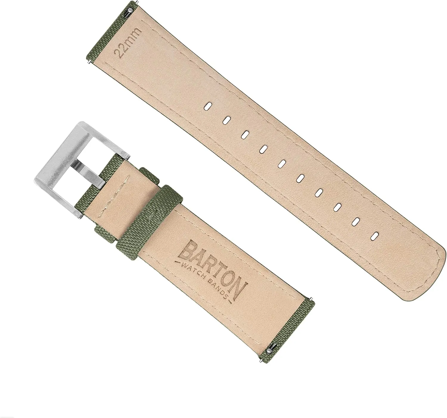 Choice of Color signature misery and Width 18mm, 19mm, 20mm, 21mm, 22mm, 23mm, 24mm BARTON Sailcloth Quick Release Premium Nylon Weave 