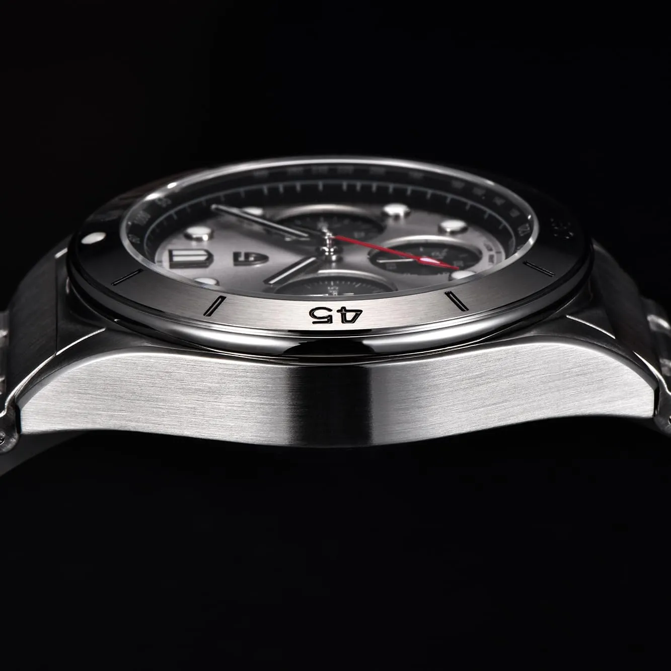 Chronograph Japan Quartz corrosive furnace elevate handsomely marriage sheepskin Movement Synthetic Sapphire Roller Ball Stainless Steel Bracelet 100M Waterproof Casual Fashion Sports Watch HaiQin Pagani Design Men's Professional 