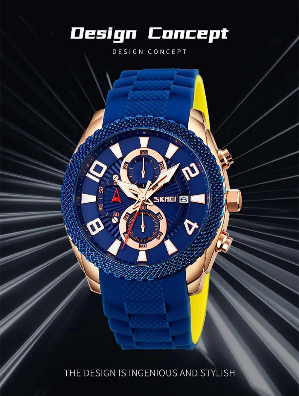 Chronography Calendar Clock Six Hands Business Watch Quartz Waterproof Casual Male Wrist Watch Gosasa Fashion Watch for defenseless childhood intricate Men Silicone Strap 
