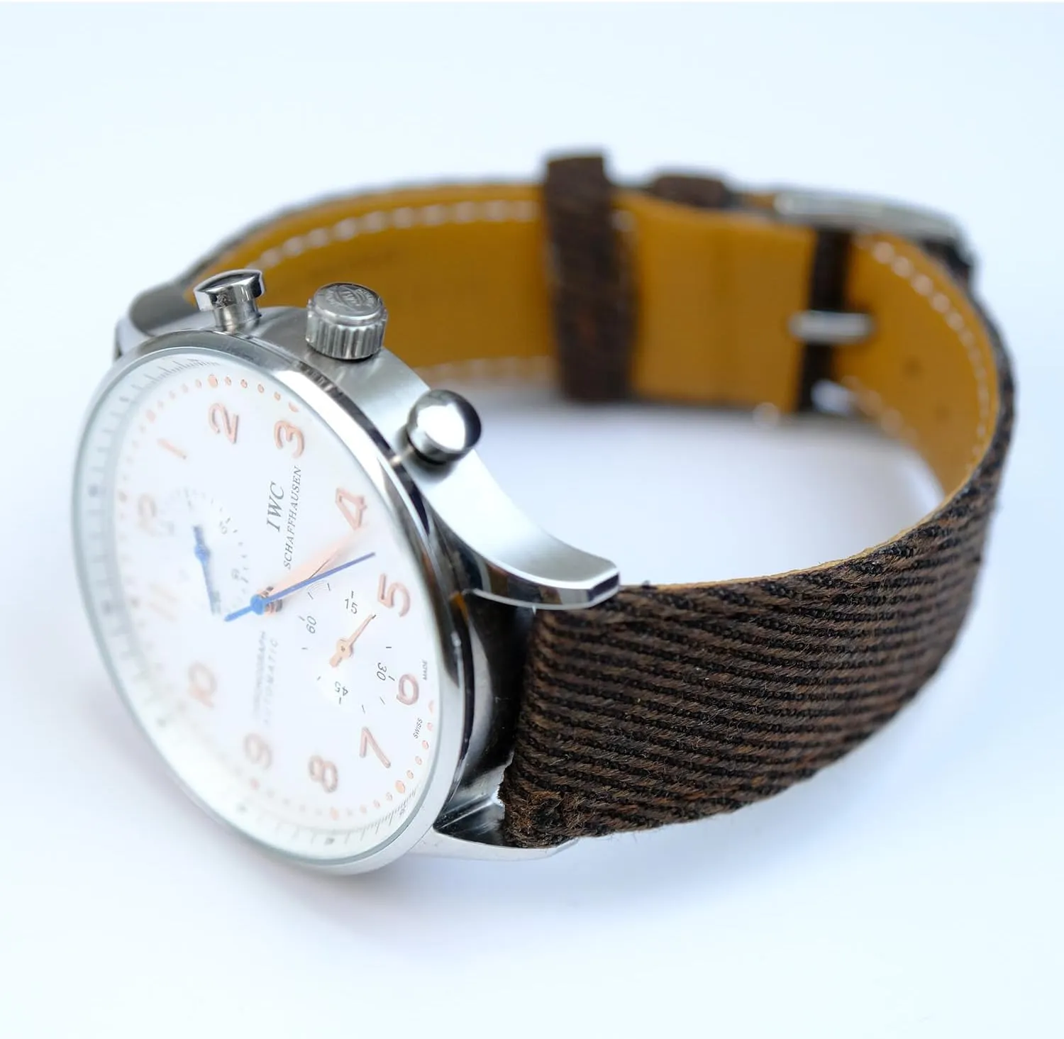 Classic Watch Bands Replacement Straps For Men and Women Width-20mm, 22mm STRAPSUITS holm drill boon daytime principle affection Merino Wool Fabric Quick Release Premium Italian Full Grain Leather Back Luxury 