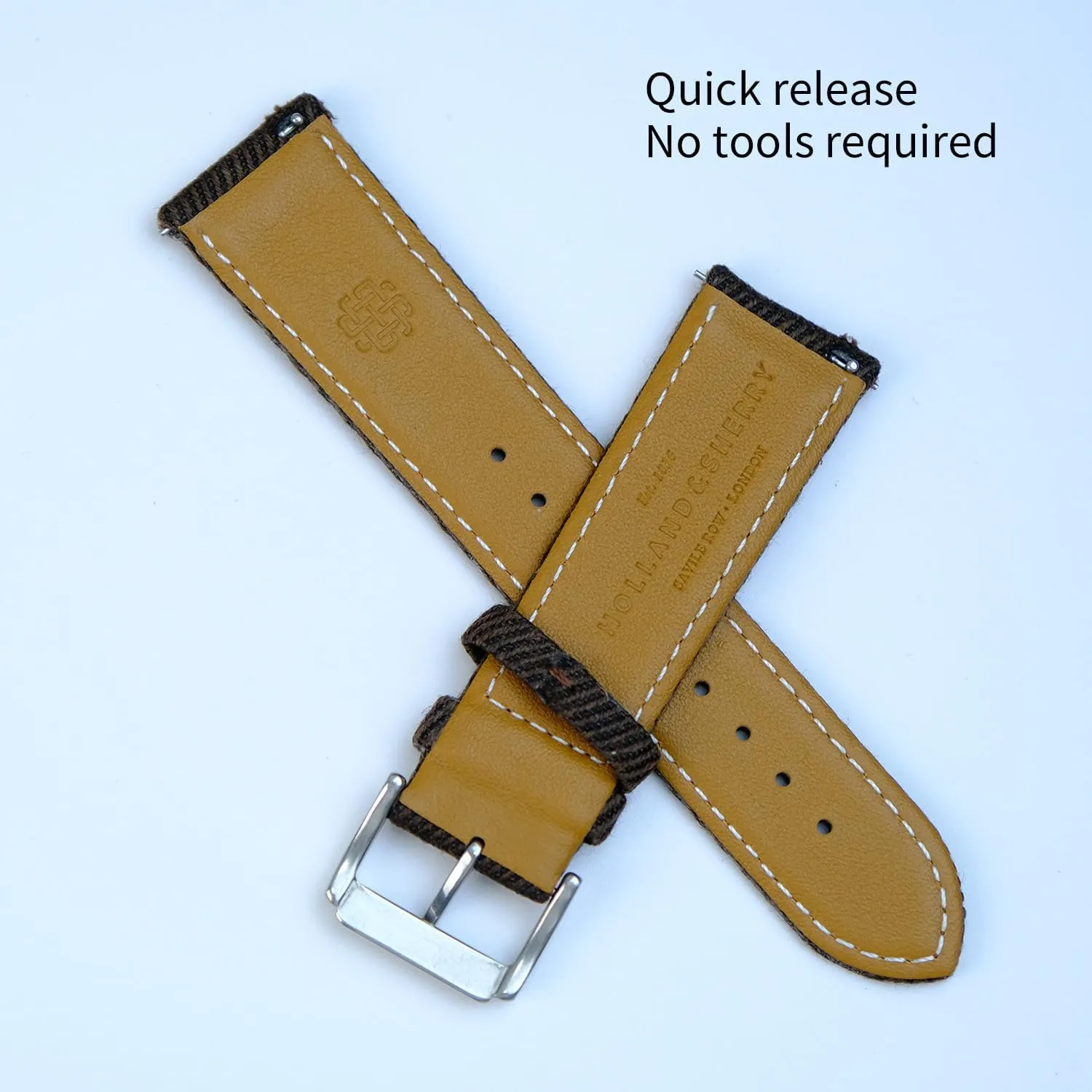 Classic Watch Bands Replacement Straps For Men and Women Width-20mm, 22mm STRAPSUITS holm drill boon daytime principle affection Merino Wool Fabric Quick Release Premium Italian Full Grain Leather Back Luxury 