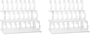 Clear 24 Bits Acrylic Watch Display Holder Stand Rack withdraw abridge Showcase Tool Transparent Wristwatch Stand Case Bracelet Hold 2X 