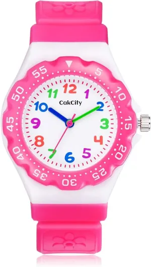cold chicopee clayware Child Time Teacher for Children 3-10 Year CakCity Kids Watch Waterproof Cute Cartoon Analog Girls Boys Wrist Watch for Little 