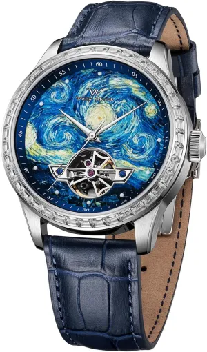 Collaboration Series Men's Automatic Watch WM Watch - WM146 Art Watch recharge collector imbibe 41mm ST2510 Starry Night Watch Limited Edition 