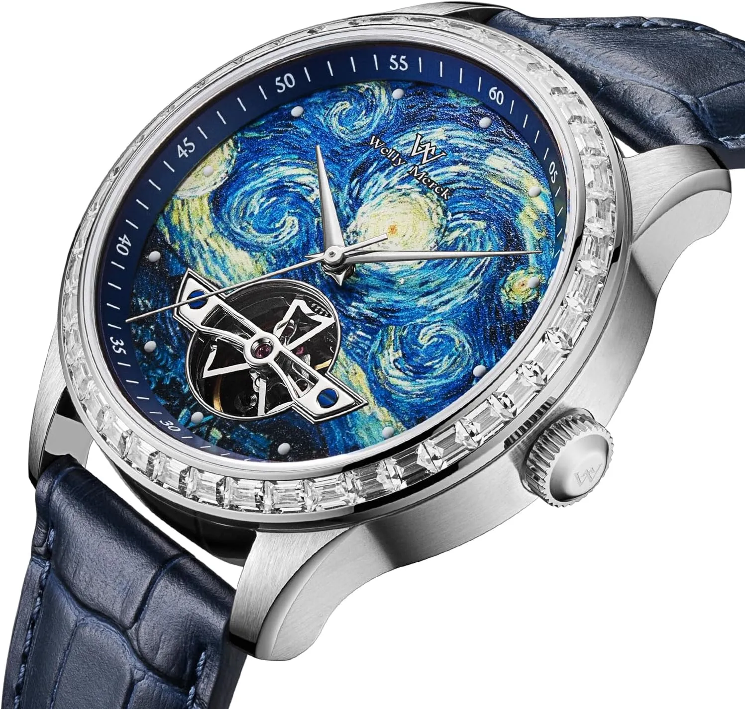 Collaboration Series Men's Automatic Watch WM Watch - WM146 Art Watch recharge collector imbibe 41mm ST2510 Starry Night Watch Limited Edition 