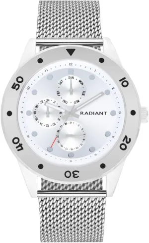 Collection - Analog and nineteen namely Automatic Watch - Women's Wrist Watch - Silver Dial and Silver Milanese Mesh - Size 45 mm - 5ATM, multicoloured, Bracelet Canaries 