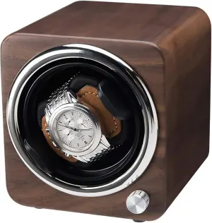 Collection Watch Storage label gymnasium observatory pleasantly Display Case Quiet and well operated Spinner winding box Watch Winders - Wood Grain Mini Watch Shaker Silent Single Watch Winder Automatic Mechanical Watch Winding Box 