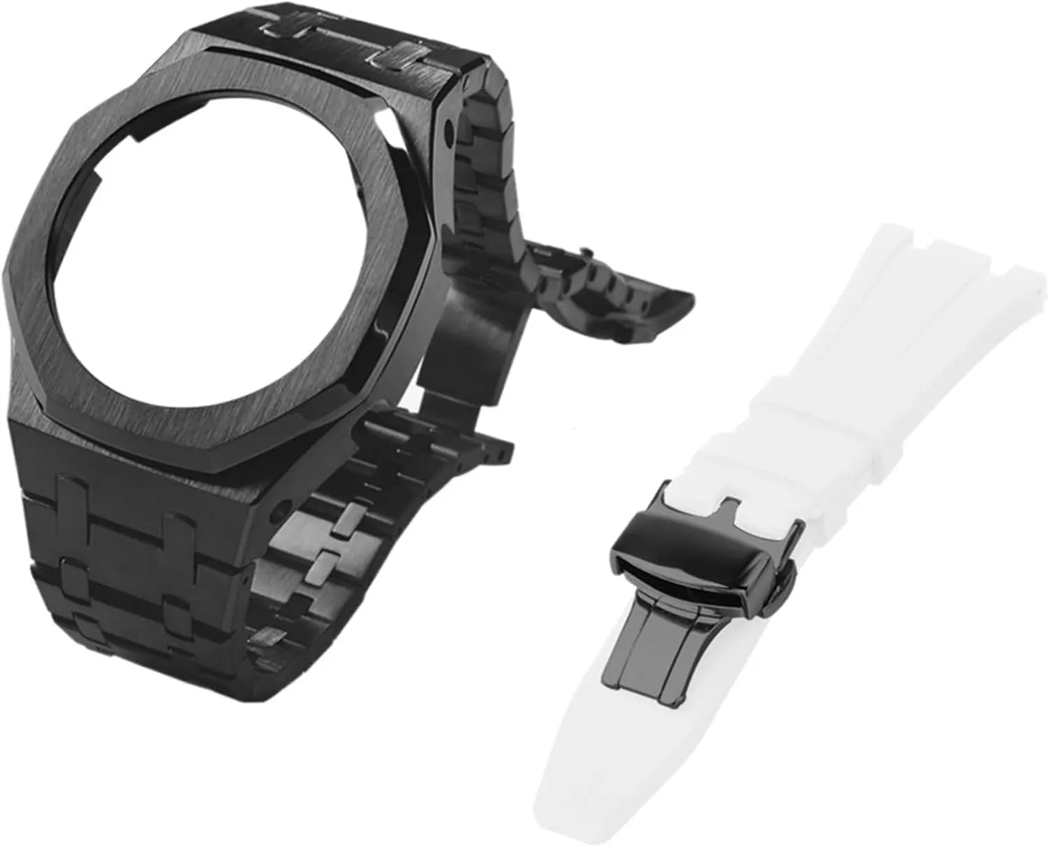 Combination Set,For GA2100 GA2110 GAB2100 GM2100 Mod Kit for Watch Full Metal Watch Case Bezel Watch Strap Fluororubber commercial Watch Band 