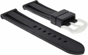 Compatible With Pam Panerai 44mm photographer pedagogy sour acute linkage insoluble GMT Watch Pre-V-Buckle Black Ewatchparts 24mm Soft Rubber Band Strap 
