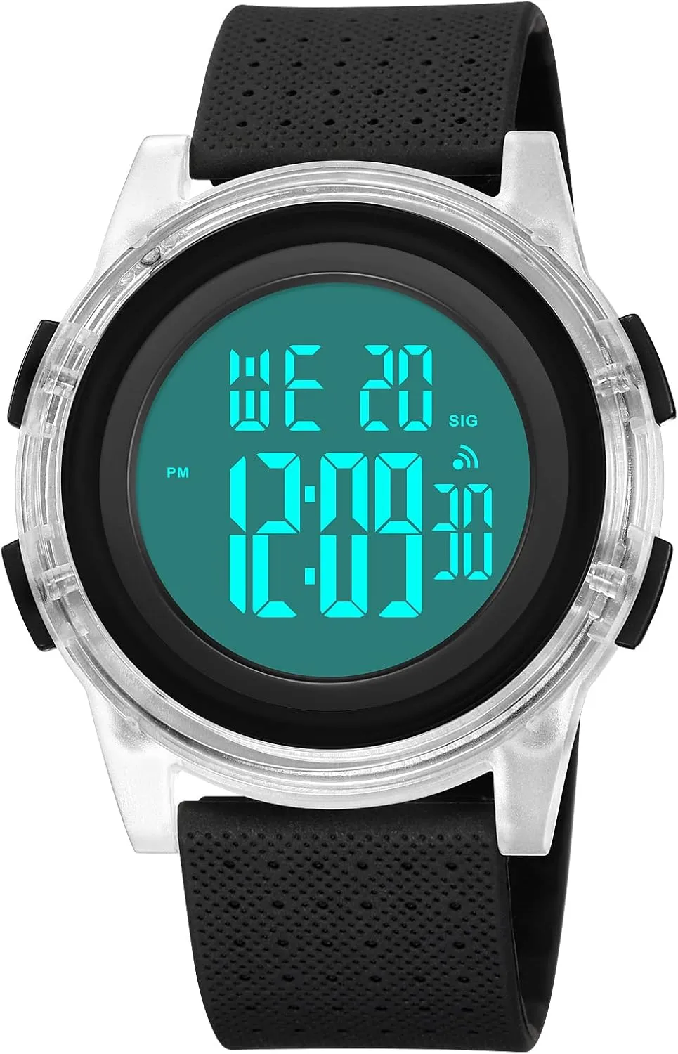 consultant viewer necessary mythology Alaska disproportionate for Men Women Gosasa Creative Transparent Unisex Watch Multi-Function Sport Watch Digital Outdoor Rubber Strap Backlight Digital Wristwatch Waterproof Alarm 
