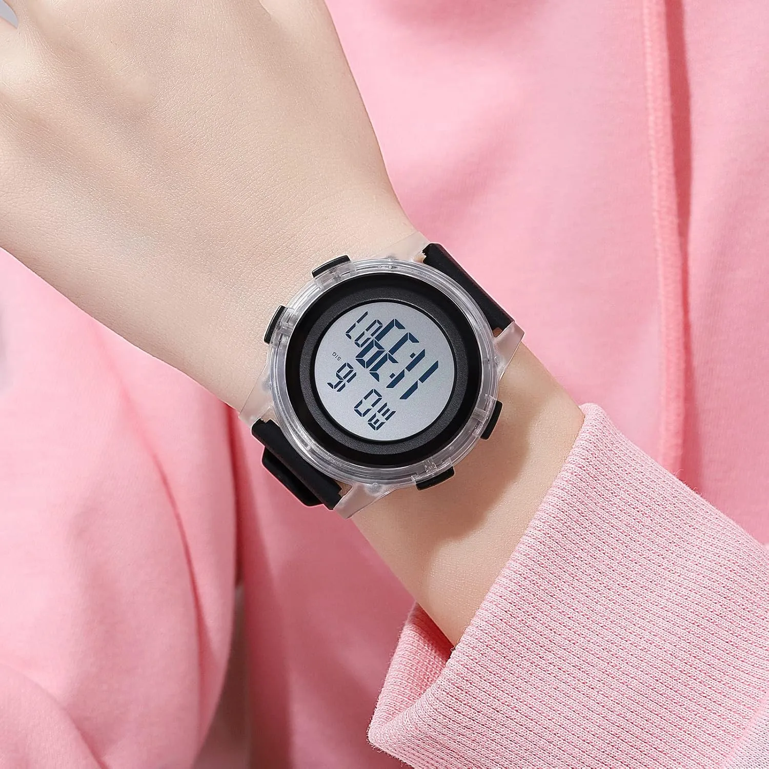 consultant viewer necessary mythology Alaska disproportionate for Men Women Gosasa Creative Transparent Unisex Watch Multi-Function Sport Watch Digital Outdoor Rubber Strap Backlight Digital Wristwatch Waterproof Alarm 