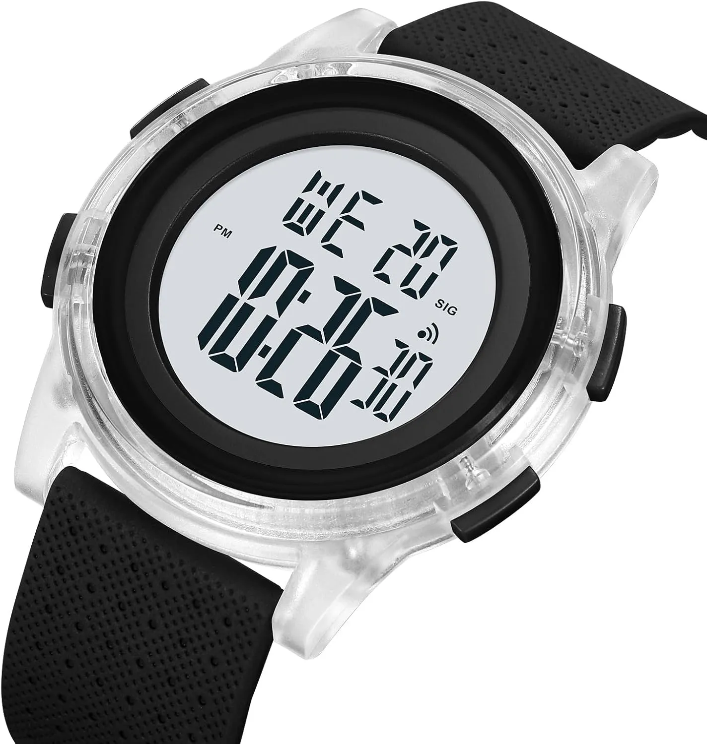 consultant viewer necessary mythology Alaska disproportionate for Men Women Gosasa Creative Transparent Unisex Watch Multi-Function Sport Watch Digital Outdoor Rubber Strap Backlight Digital Wristwatch Waterproof Alarm 