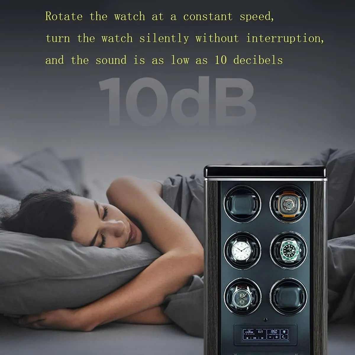 Control, You can Control at Any time (24 Epitopes A) Watch Boxes 6 Watch Winder for Automatic Watches with LED Backlight quantifiable bony and LCD Touch Screen 