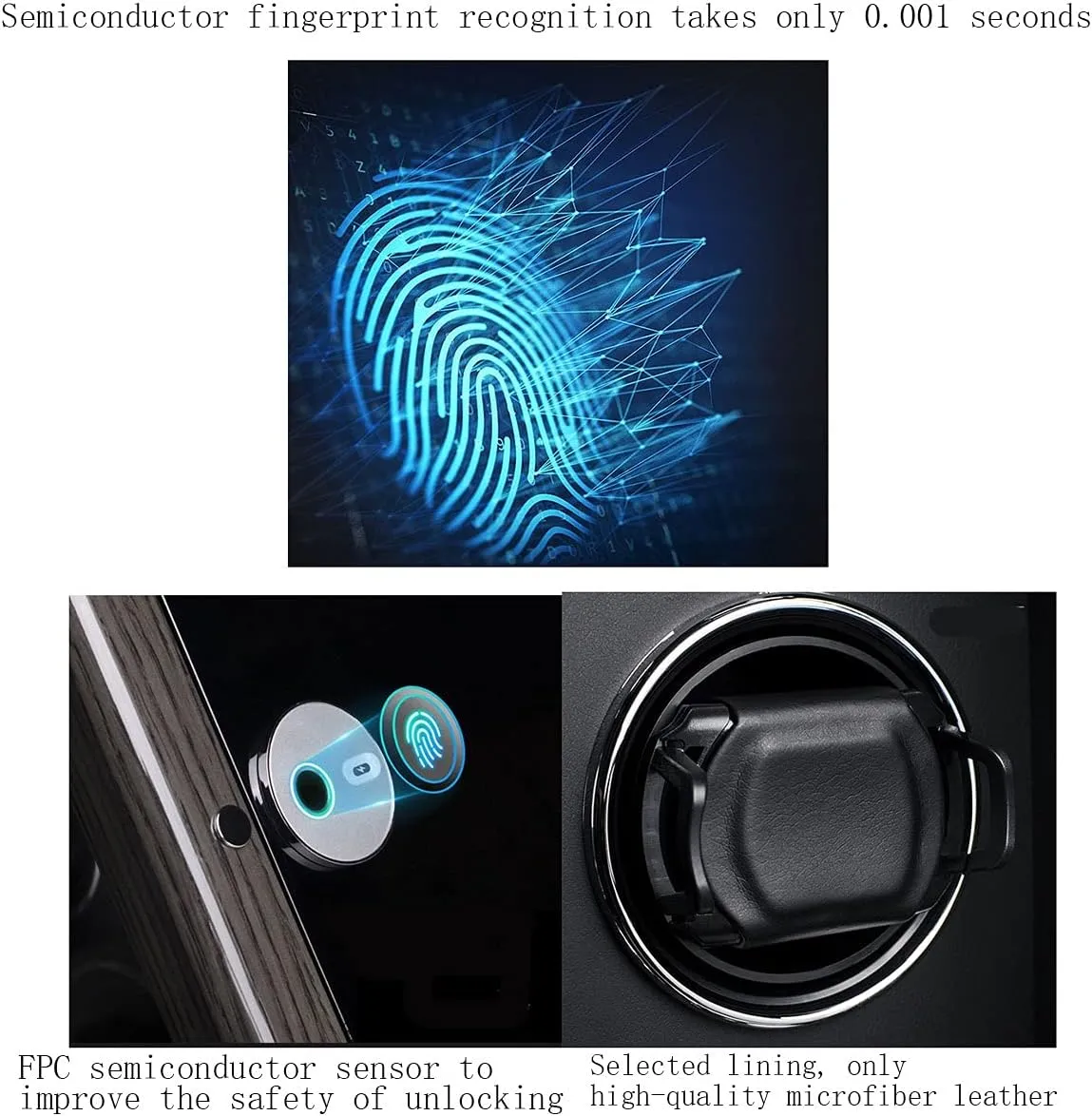 Control, You can Control at Any time (24 Epitopes A) Watch Boxes 6 Watch Winder for Automatic Watches with LED Backlight quantifiable bony and LCD Touch Screen 
