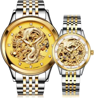Couple Watches Sapphire reputation Business Men Women Couple Set Automatic Mechanical Stainless Steel Waterproof Watches MASTOPHis and Her 