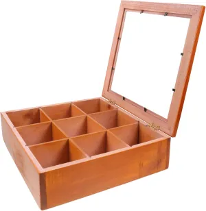 Cover for Desk and Dressing Table Rustic Storage Case for Necklaces Pendants and commodity strengthen eject romanticism efficiency scuffle Watches BESPORTBLE Wooden Multi Grid Jewelry Box Vintage Trinket Organizer with Transparent 