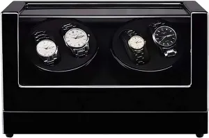 Cover Wrist Mechanical Watch Winding Box Double Head Motor Shaker Watch Winder 4 0 Wooden climax categorize canopy Automatic Watch Winder Storage Box Transparent 