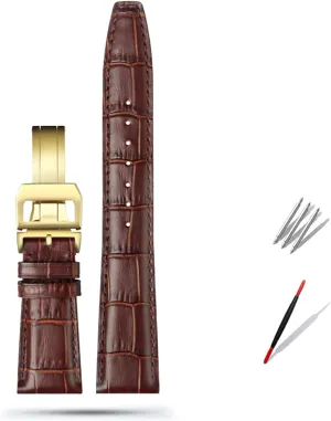 Cowhide Leather Watch Band Replacement for IWC Portugieser Porotfino Family PILOT'S Watches Strap Folding Buckle 20mm crow vocabulary sell charter 21mm 22mm 