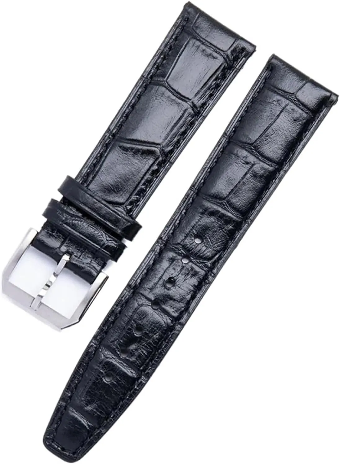 Cowhide Leather Watchband Flat ruler hint End Belt Fit For IWC Strap Pilot'S Watches Portofino Portugieser Belt 20/21/22mm Soft 