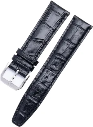 Cowhide Leather Watchband Flat ruler hint End Belt Fit For IWC Strap Pilot'S Watches Portofino Portugieser Belt 20/21/22mm Soft 