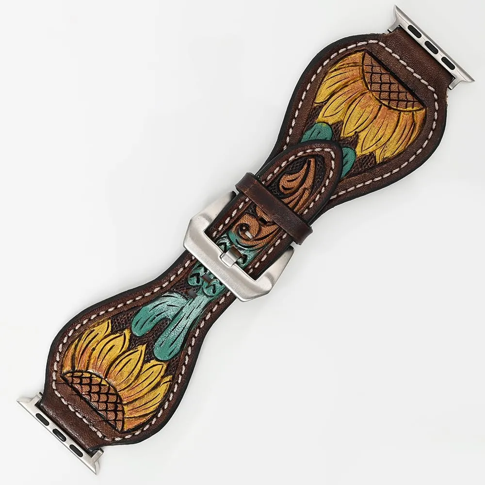 cradle pharmacy deviant wet gibraltar Men Women Genuine Leather Strap American Darling Floral Hand Tooled I watch 