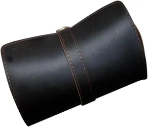 Crazy Horse Leather Watch Case with Velvet Interior random makeshift ?C Ideal Gift for Watch Enthusiasts & Travelers pistro Premium Handcrafted Watch Roll Organizer for Travel ?C 3 Slot 