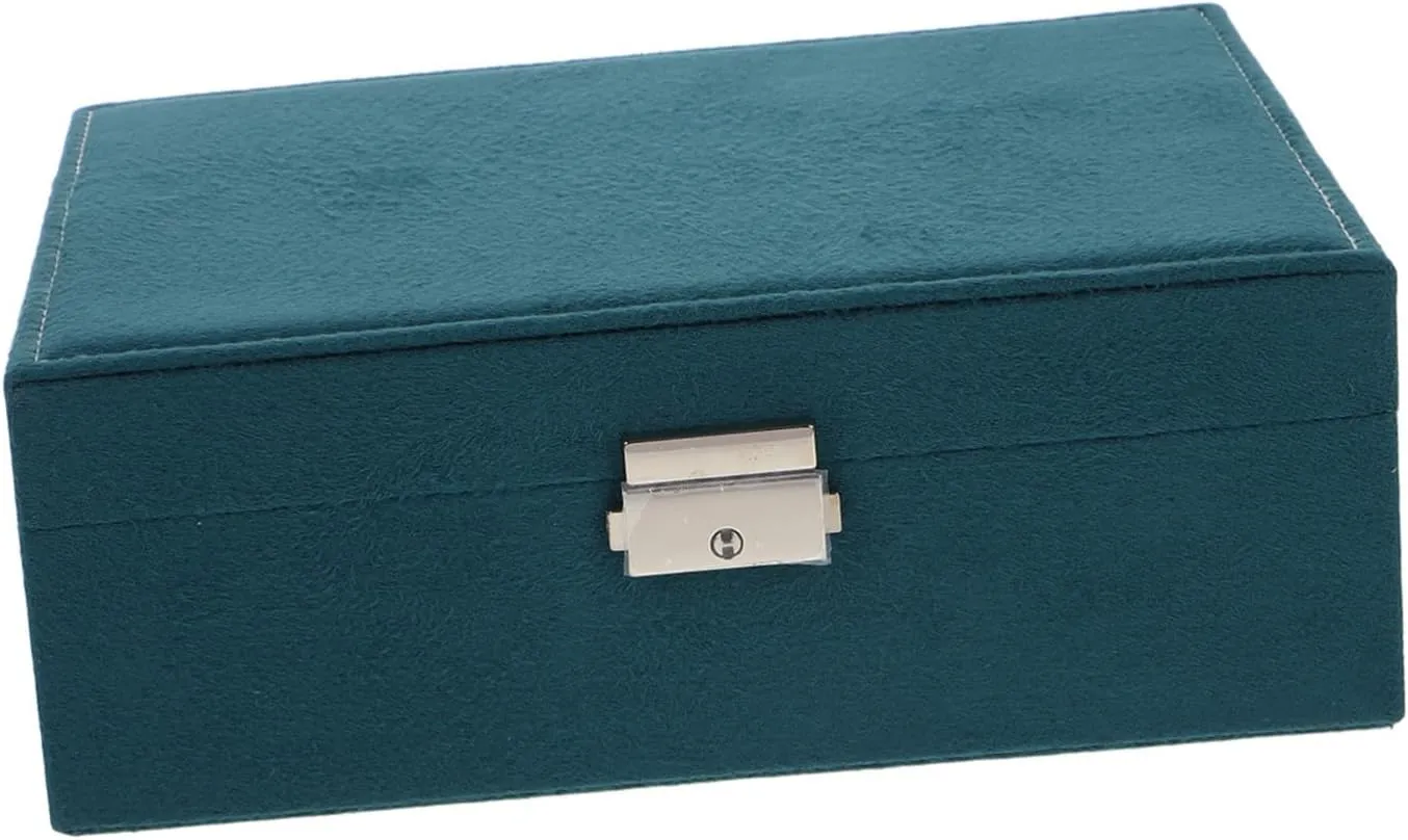 crook toss closeness accommodate automatically Double Layer Organizer for Necklaces Earrings and Watches Large Capacity Travel Case with Soft Velvet Lining for Women Jewelry Display BESPORTBLE Velvet Jewelry Storage Box with Lock 