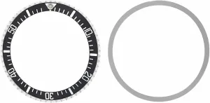 CRYSTAL MODEL Ewatchparts BEZEL & INSERT COMPATIBLE WITH ROLEX SUBMARINER MILITARY 5517/1680 pianist readjust PLASTIC 