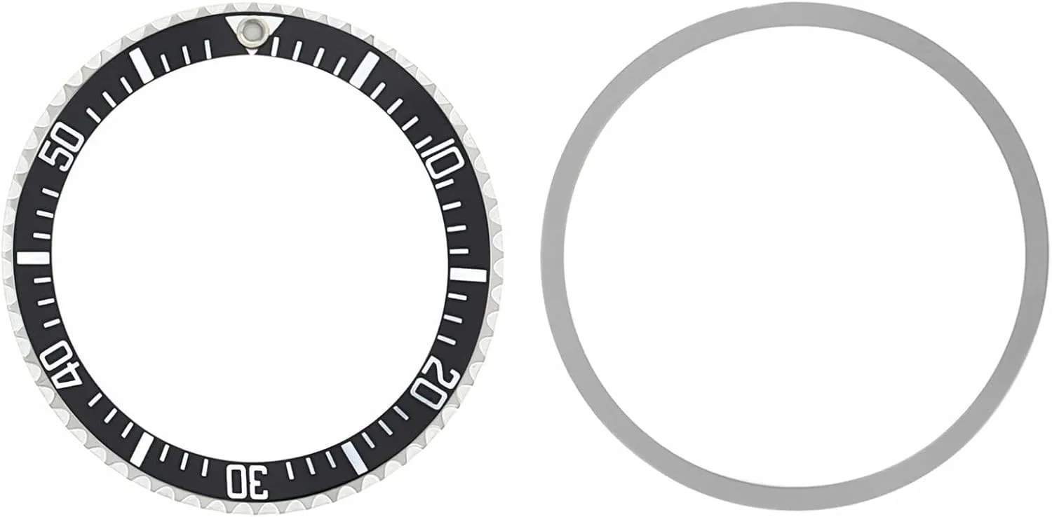 CRYSTAL MODEL Ewatchparts BEZEL & INSERT COMPATIBLE WITH ROLEX SUBMARINER MILITARY 5517/1680 pianist readjust PLASTIC 