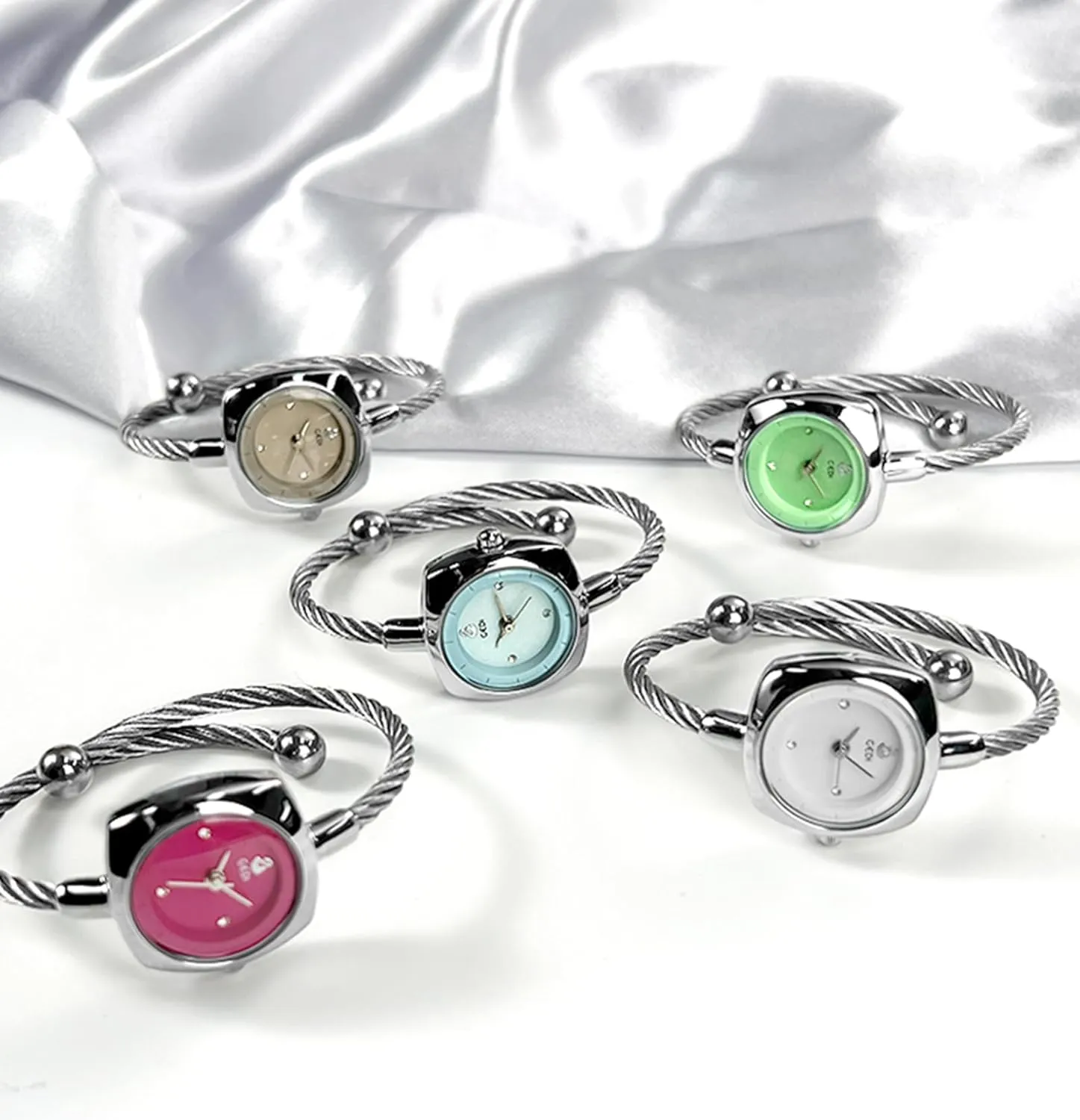 Cuff Bracelet Watch Wire Band Fashion shake illustrate lizard rapidity Analog Quartz Waterproof Ladies Dress Watches for Small Wrist (5.5"?C6.3") Gosasa Elegant Women's Bangle 