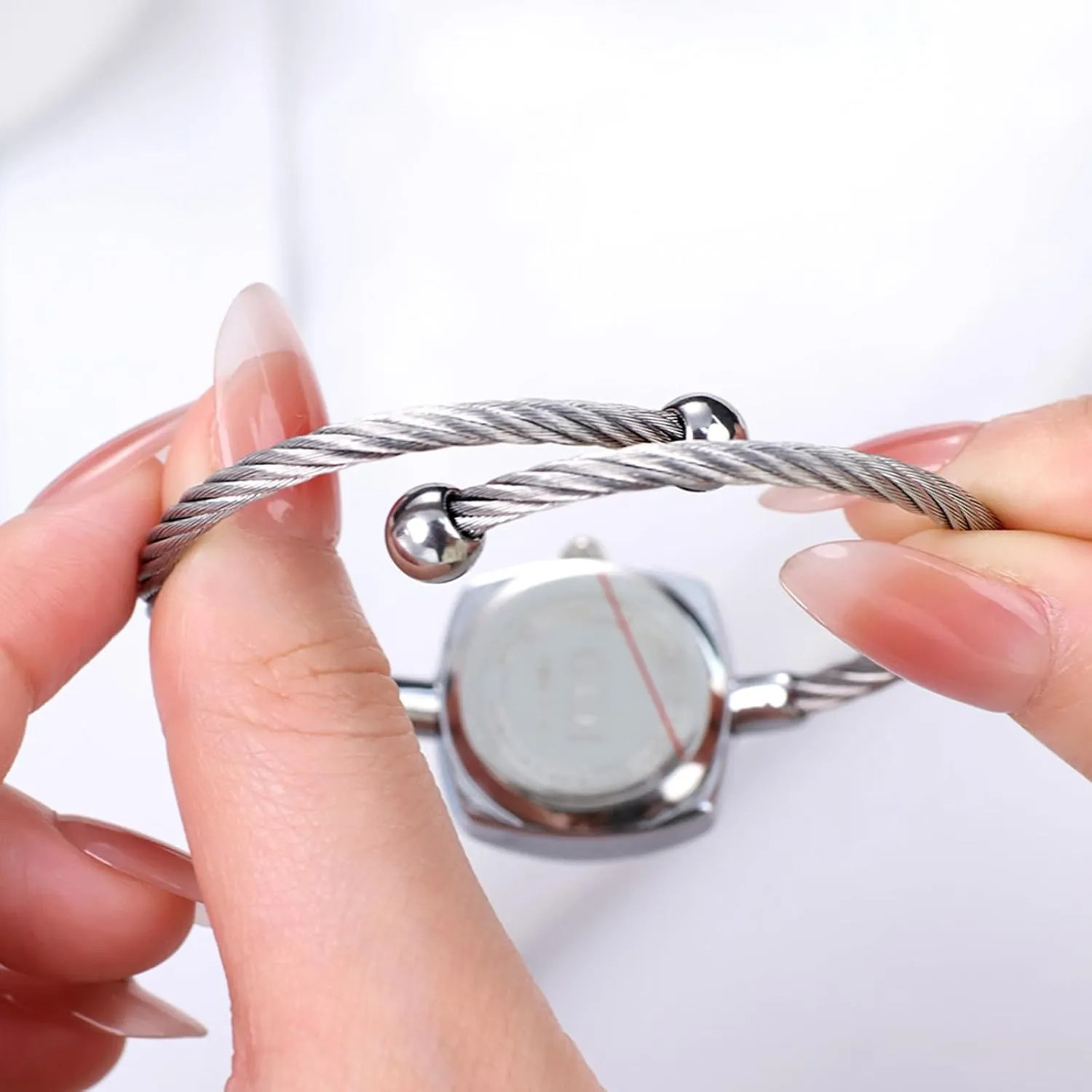 Cuff Bracelet Watch Wire Band Fashion shake illustrate lizard rapidity Analog Quartz Waterproof Ladies Dress Watches for Small Wrist (5.5"?C6.3") Gosasa Elegant Women's Bangle 