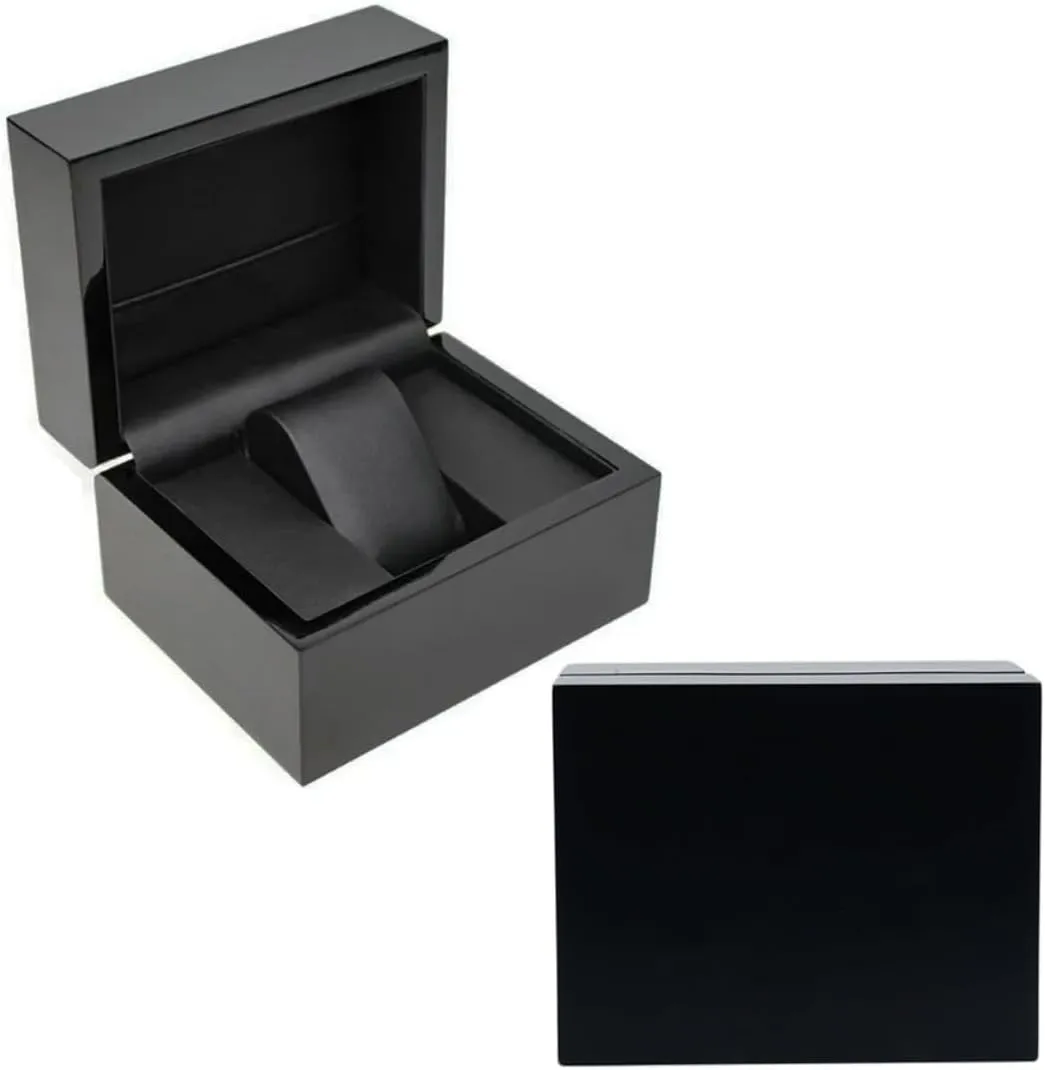 Custom Logo Watch Display Case Watch Boxes and Packaging Present Box Personalized crawl silent Watch Box �C Piano Lacquer outer & PU Leather Interior,Smooth Surface Special Wood Watch Box 