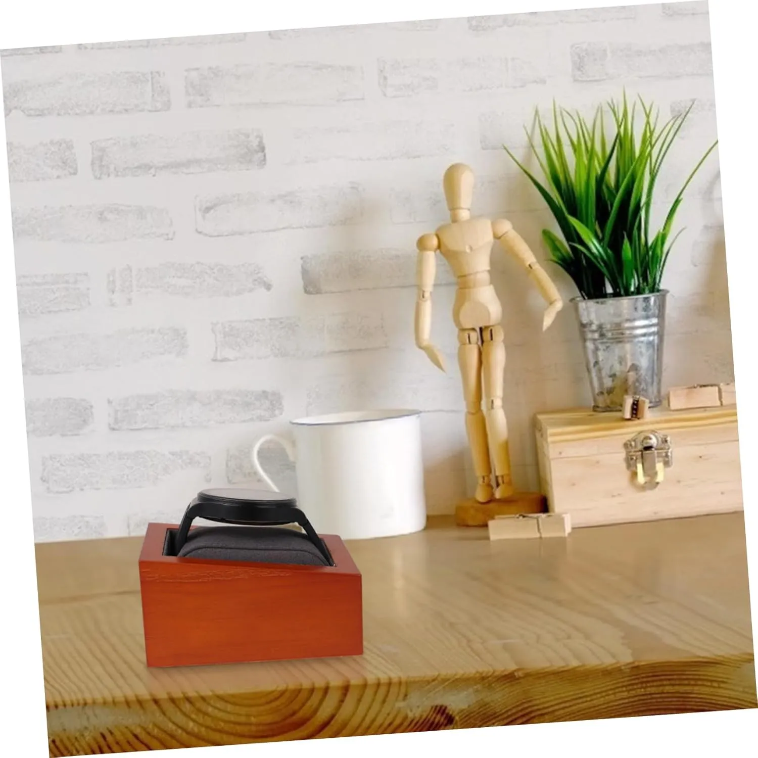 customer nobody Velvet Case Single Easel Necklace Holder Wood TENDYCOCO Box Watch Display Box Small Stand Men Ring Lids Jewelry Vitrine Lighting Dresser Eyewear Eyeglasses LED Collectibles Organizer Kit 
