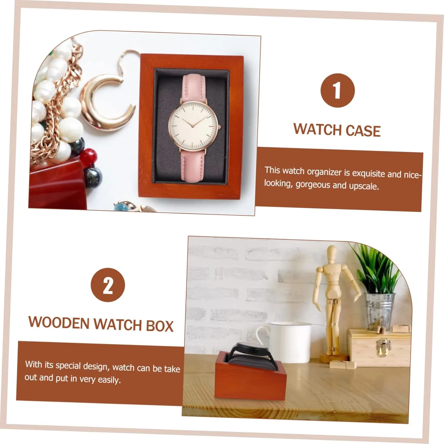 customer nobody Velvet Case Single Easel Necklace Holder Wood TENDYCOCO Box Watch Display Box Small Stand Men Ring Lids Jewelry Vitrine Lighting Dresser Eyewear Eyeglasses LED Collectibles Organizer Kit 