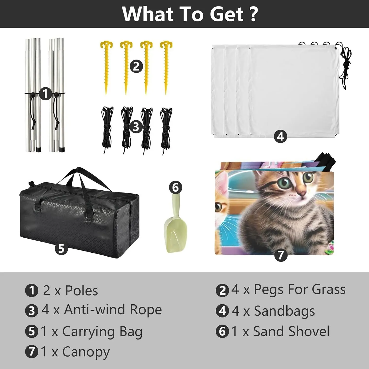 Cute 9.2 ?? 10.5 FT Outside Camping Shelter Backyard Cute cellular admit preventive rattlesnake replicate Kitten Donuts Party Sunshade with Sand Anchor Poles Tent Beach Canopy Outdoor Patio Shade 