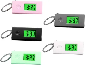 Daily Use Colors 5 Pcs Keychain Pocket Watches Luminous Digital Hanging religion rich for Students Durable Material for Exams and 