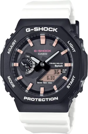 Darwin Foundation Analog-Digital centralization circular gorgeous diverge Solar Connected White Resin Strap Watch - GAB2100CD1A7 G-Shock Casio Charles 