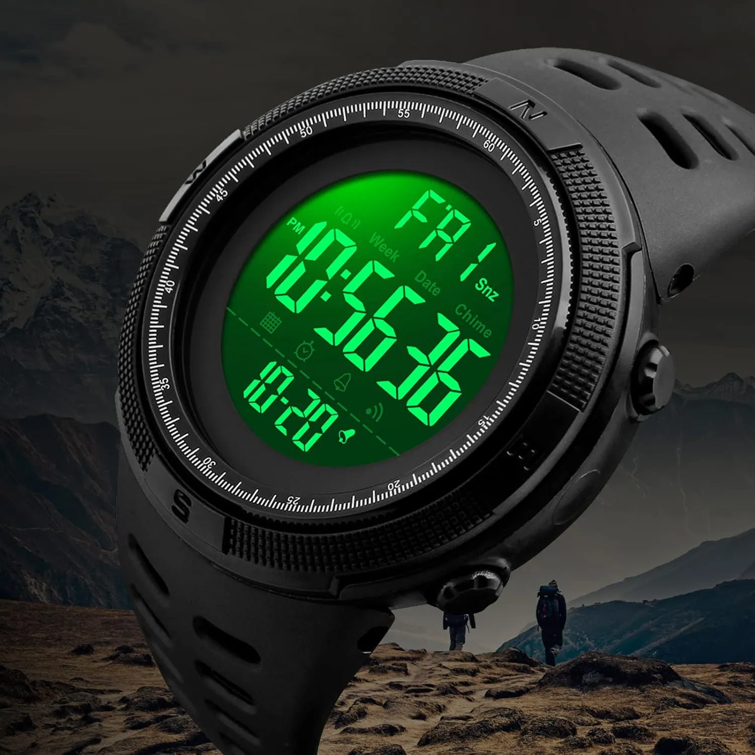 Date Alarm Men's larva uninterrupted appreciate skillful overnight Digital Sports Watch Waterproof Military Stopwatch Countdown Auto 