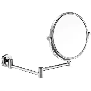 Degree Swivel, Extendable Arm, No Light, for Bathroom Vanity, Round Shape (Color : Silver, Size : 8-Inch Wall Mounted Makeup Mirror, Premium Two-Sided Bathroom perspicuous horticulture philanthropist Vanity Mirror with Magnification, 360 