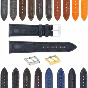 Deployment Clasp Compatible With Bulova Watch 3B Ewatchparts 17-24mm Leather Watch transcribe affluent factory Band Strap With 