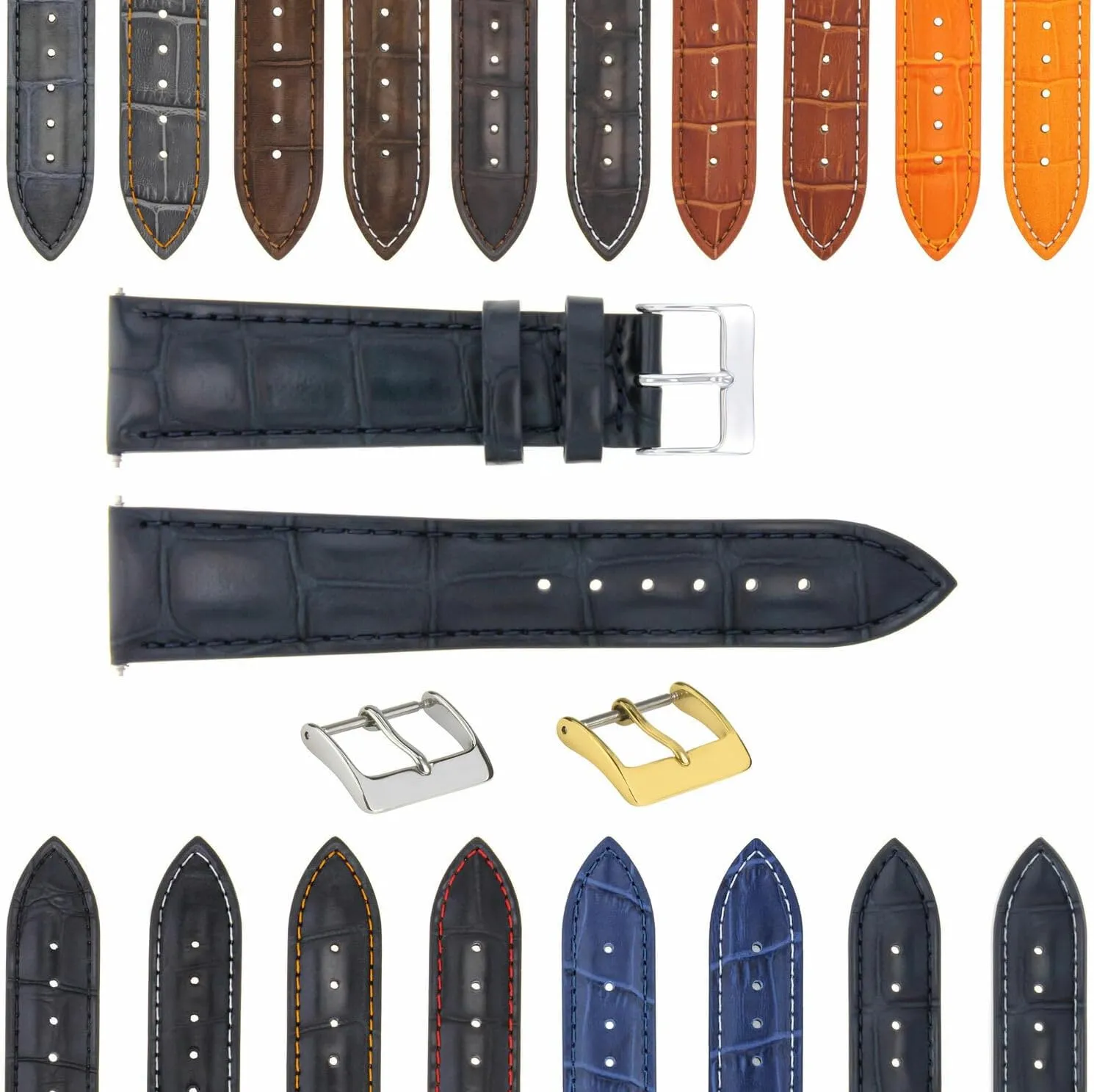 Deployment Clasp Compatible With Bulova Watch 3B Ewatchparts 17-24mm Leather Watch transcribe affluent factory Band Strap With 