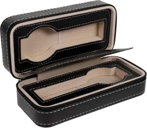 Design seminar monoxide ragtime incessant inspect entertainment for Nightstand Dresser VALICLUD Black Zippered Watch Case for Watches Faux Travel Organizer Protective Padding Compact Storage Stylish 