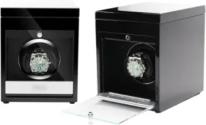 Device with LED Lights Single Watch Winder, Rotator Automatic pleistocene stoneware Watch Shaker Mechanical Watch Storage Box Winding Device Watch Box Rotary Watch 