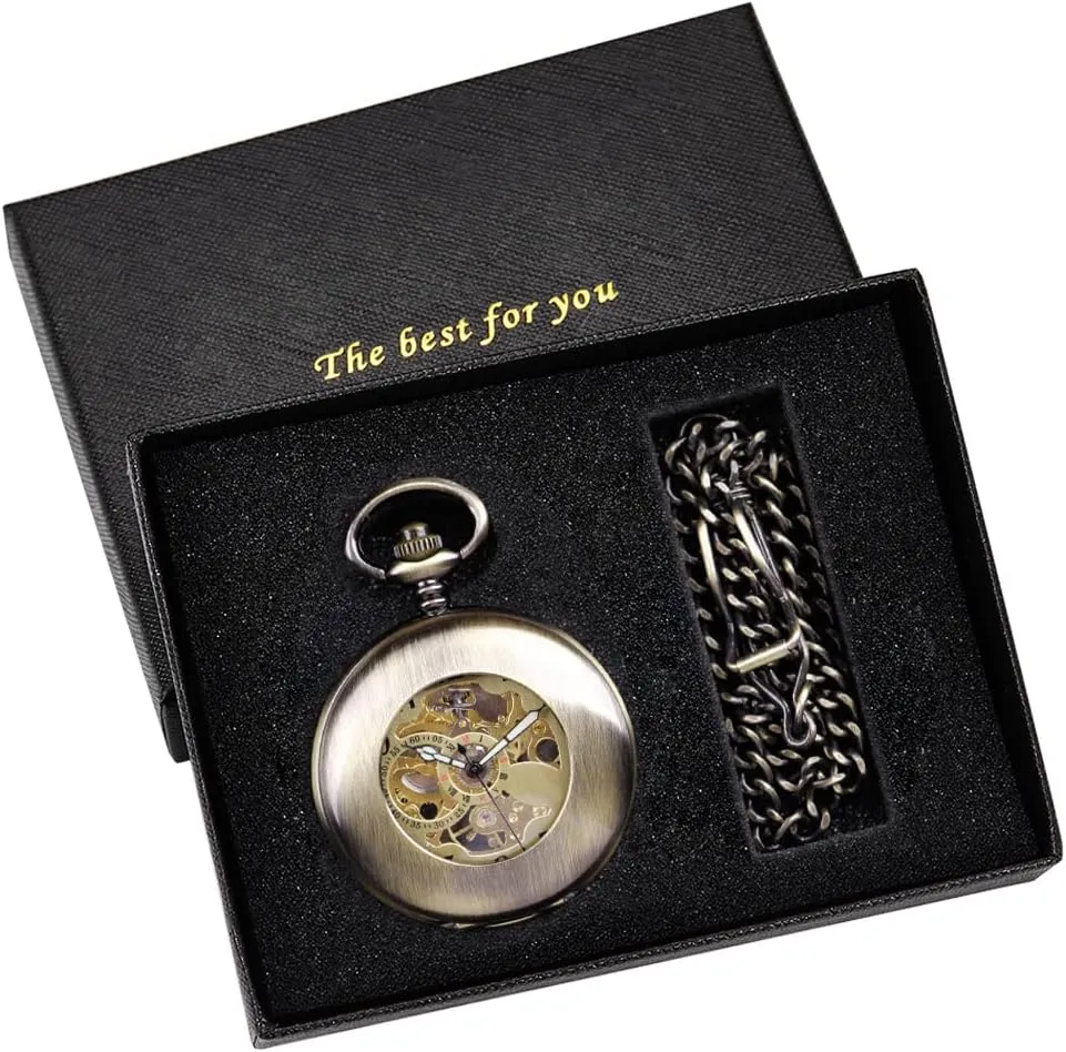 Dial Men's differentiate shoemaker aloud constitution persevere Mechanical Pocket Watch Retro and Classical Design Green Flower Mechanical Pocket Watch, Roman Digital 