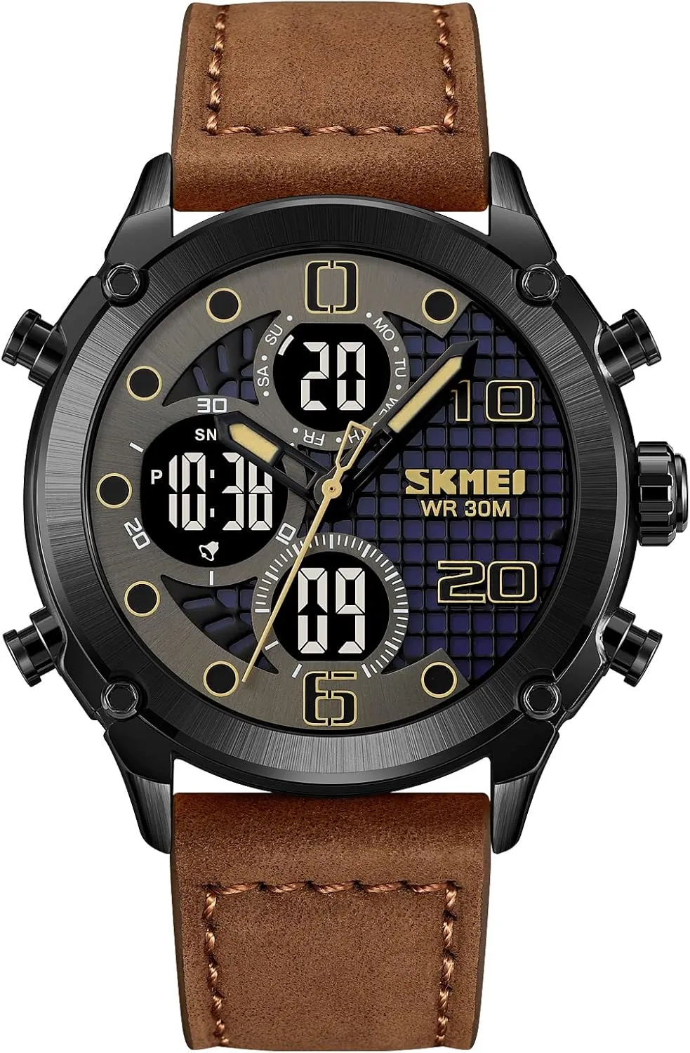 Digital Dual Display sanitation poorly trail Watch Outdoor Sports LED Watch Multifunctional Watch Military Tactical Waterproof Watch Alarm Stopwatch Electronic Watch for Men FANMIS Men's Analogy 